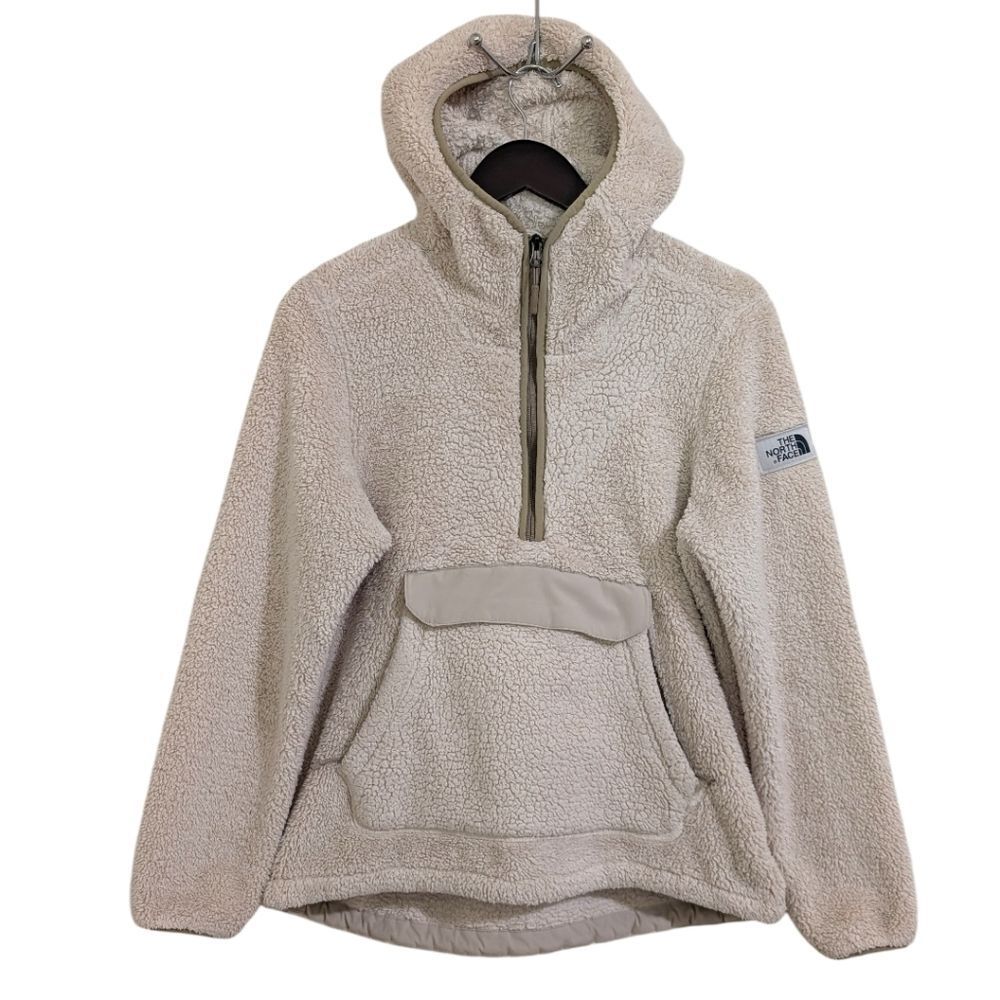 The North Face Campshire Sherpa Fleece Pullover Hoodie Cream Tan Size M
